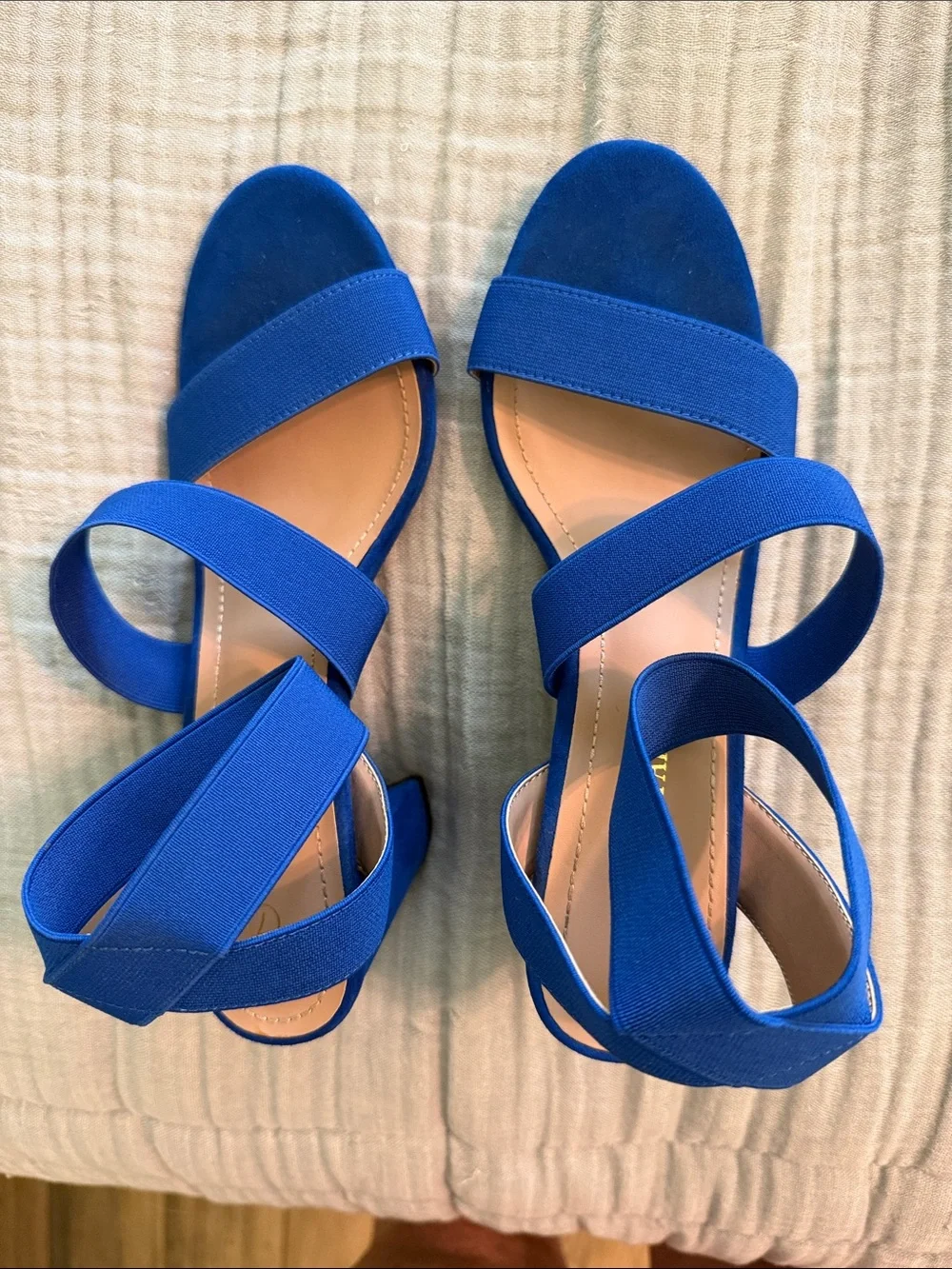 Dream Pairs Royal Blue Elastic Strappy Sandals